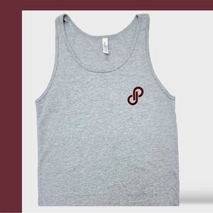 Graphic Poshmark Merch Traditional Trademark  Logo Tank  gray/red NWOT medium